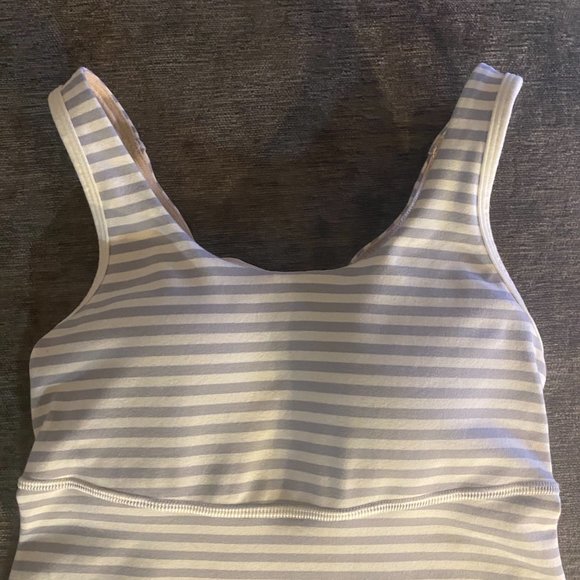 *NOT FOR SALE/SOLD* Lululemon Racerback Tank (Grey/White) Size 4 - Picture 7 of 7